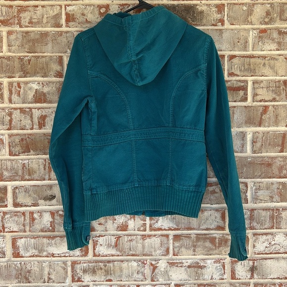 Dougger Teal Corduroy Hooded Jacket with Pocket Detail - Picture 8 of 12